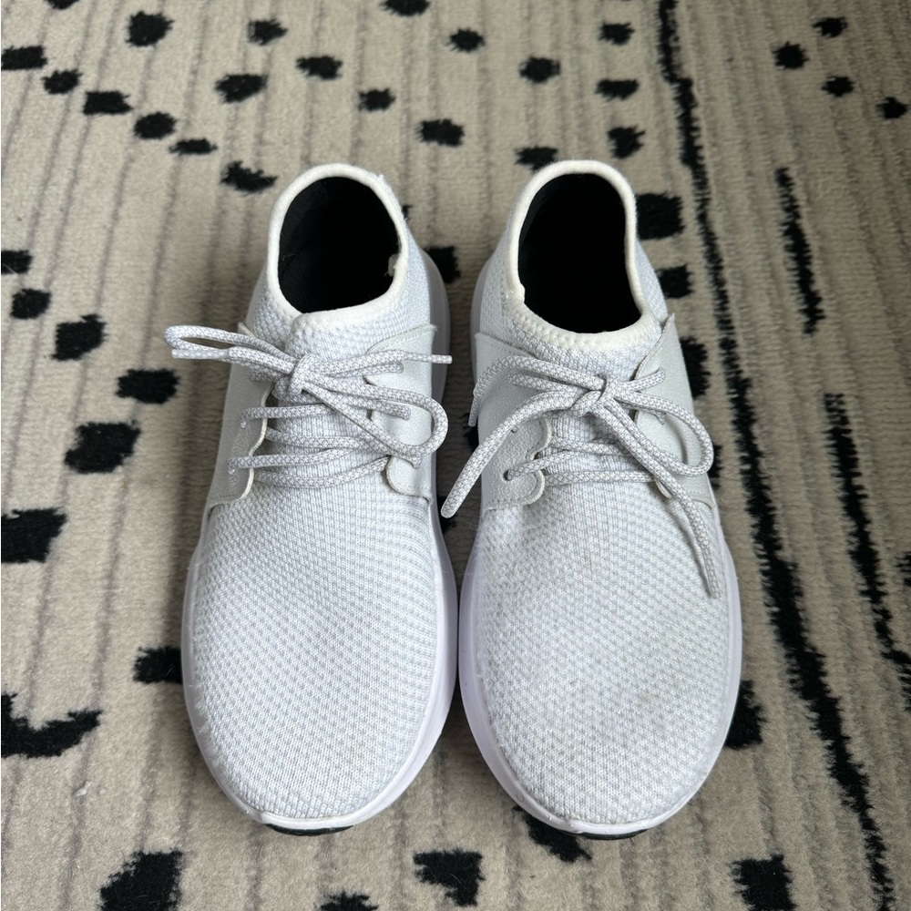 vessi women’s white grey everyday classic waterproof sneaker size 8